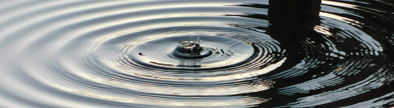 Water showing the impact of vibrations