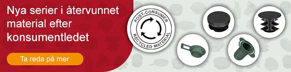 New caps and plugs ranges in post-consumer recycled material