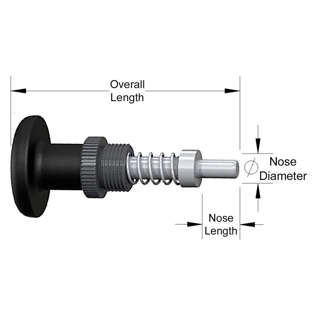 Buy Weld Mount Retractable Spring Plungers Push Pull Essentra Components