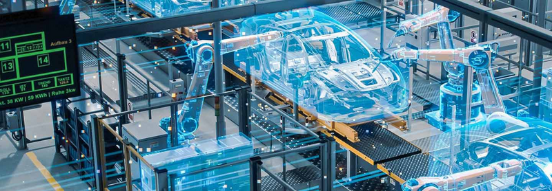 AI of cars being built in factory
