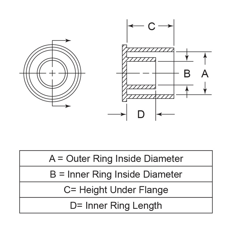 Tube and Nut Assembly Caps - Line Drawing