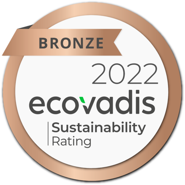Bronzové hodnocení udržitelnosti Ecovadis 2022