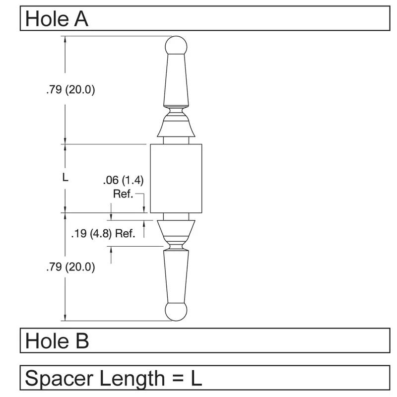 P160305_Standard_Snap_Lock_Supports-Rubber_Pull_Mount_Snap_Lock - Line Drawing