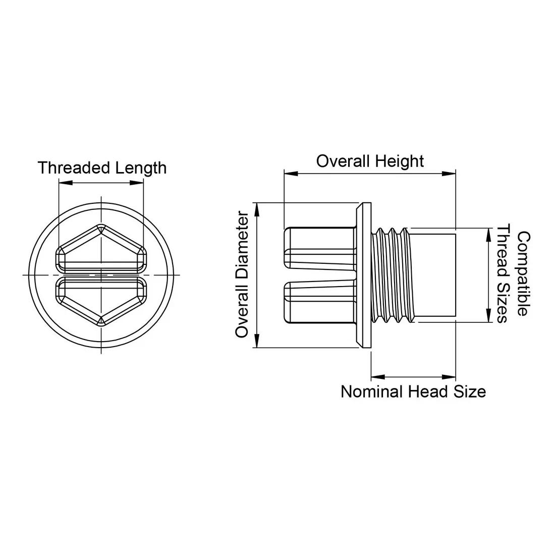 Slottex Plugs - Line Drawing