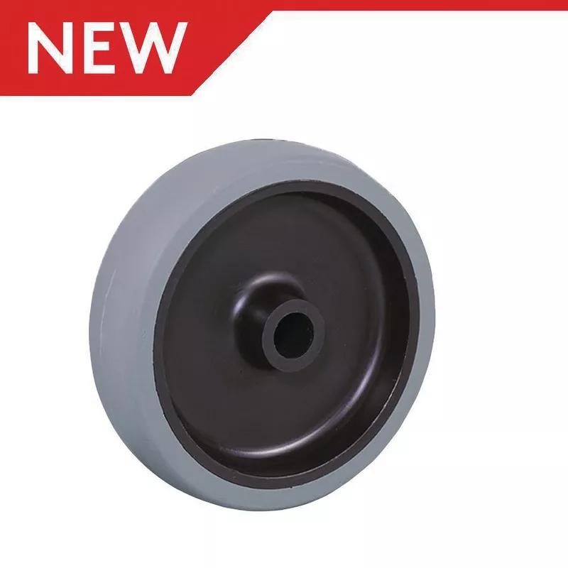 Castor - Grey Synthetic Rubber Tyre-Plastic Centre-Wheel Only
