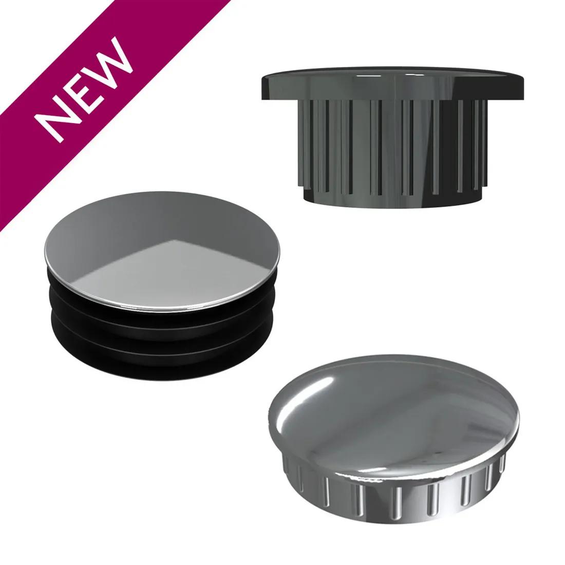 Buy Round Tube Inserts Chrome Finish Essentra Components UK