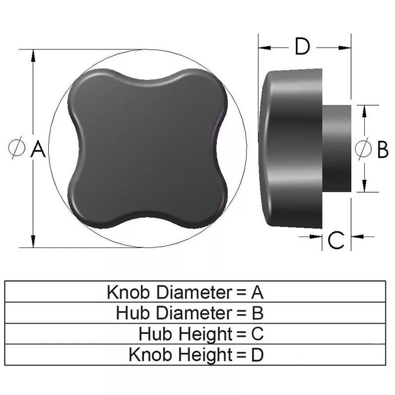 4S Series_4-Lobe Knob Line Drawing