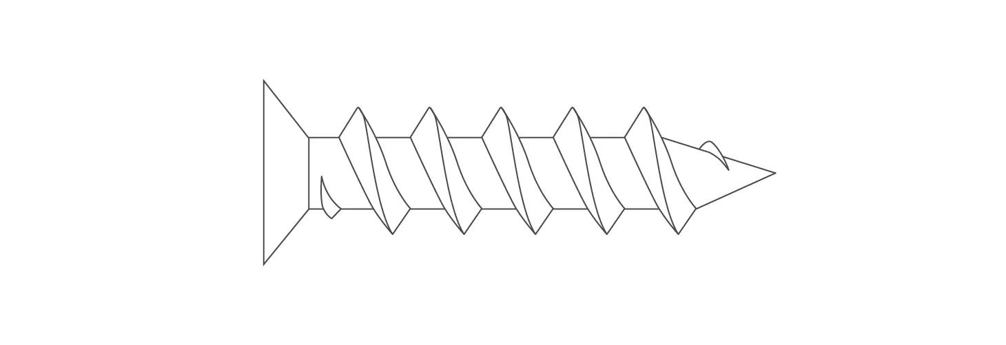 Pozi screw shaft