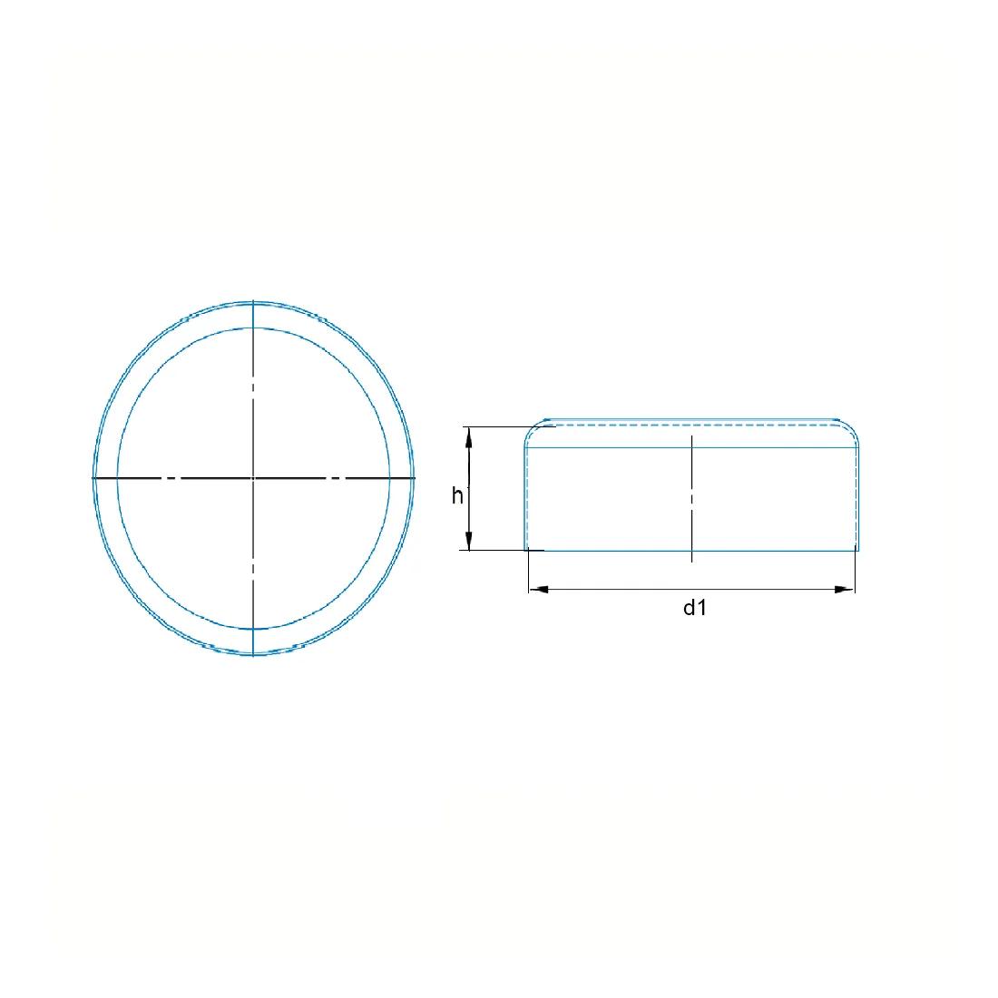 Flexible Pipe Caps - Line Drawing