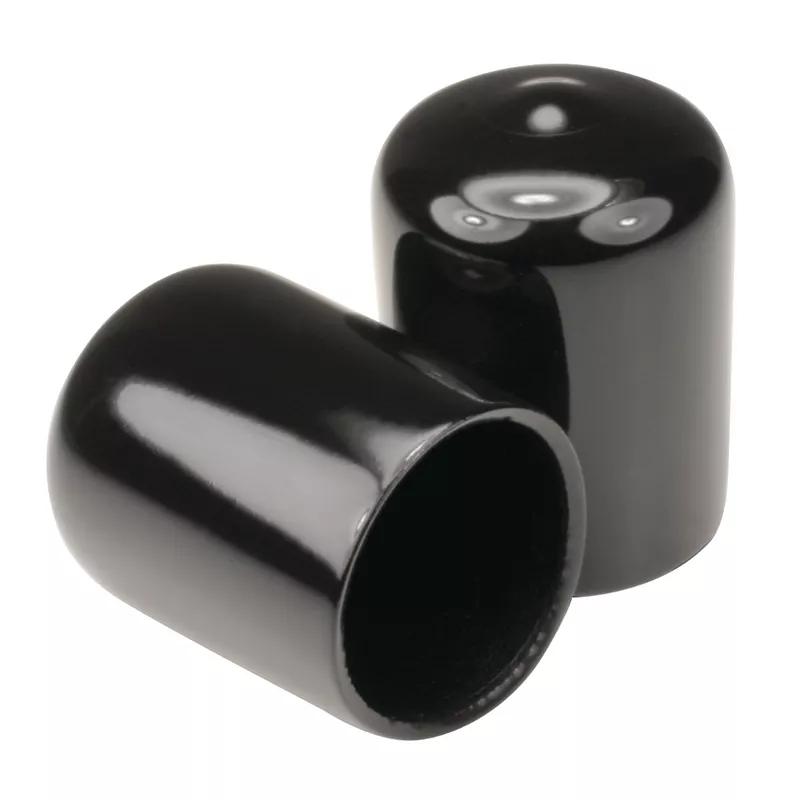 Round black plastic end on sale caps