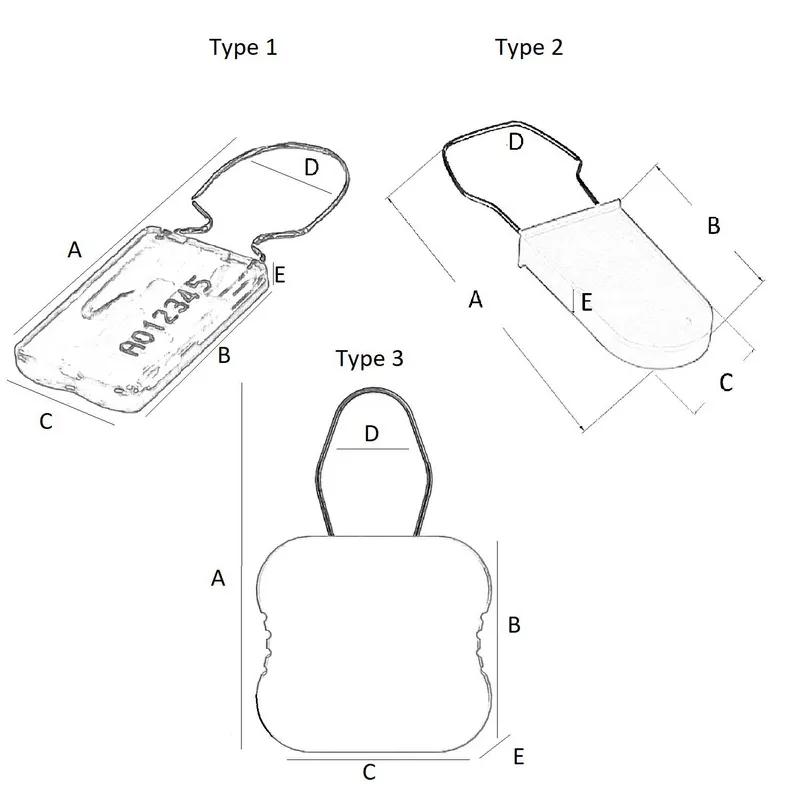 Padlock Seals - Line Drawing