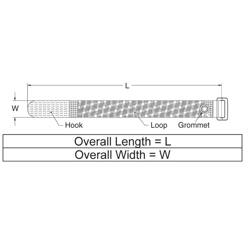 P110346_Hook_and_Loop-Cinch_Straps_Centering_Grommet - Line Drawing