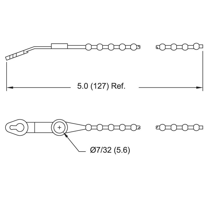 P110275_Ball_Cable_Ties-Screw_Mount - Line Drawing