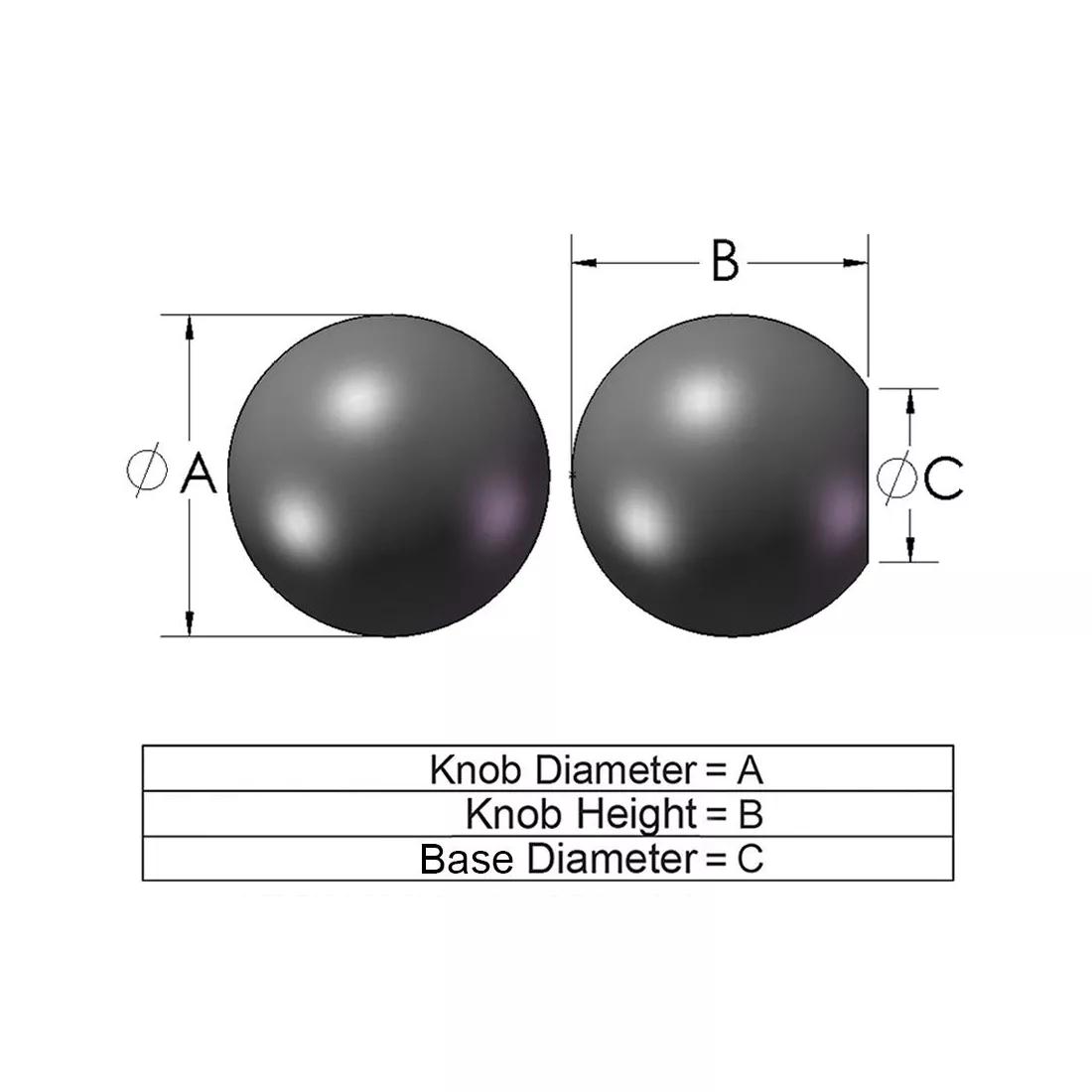 B Series_Ball Knob Line Drawing