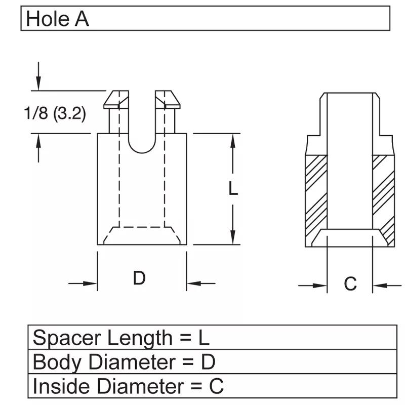 P160237_Screw_and_Lock_Support-Stacking_Self_Retaining - Line Drawing