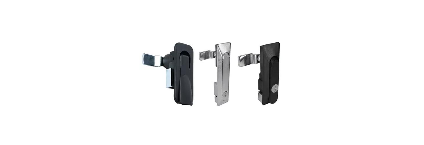 Lift-and-turn compression latches