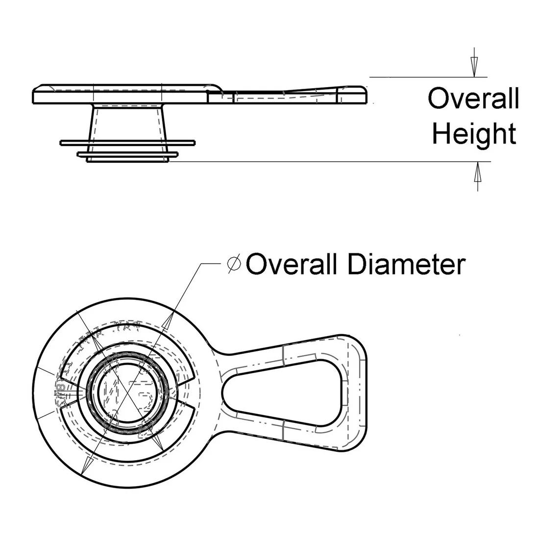 Threaded Protection Plugs - Easy Pull - Line Drawing