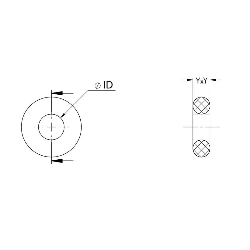 Ring Seals O Ring - Line Drawing