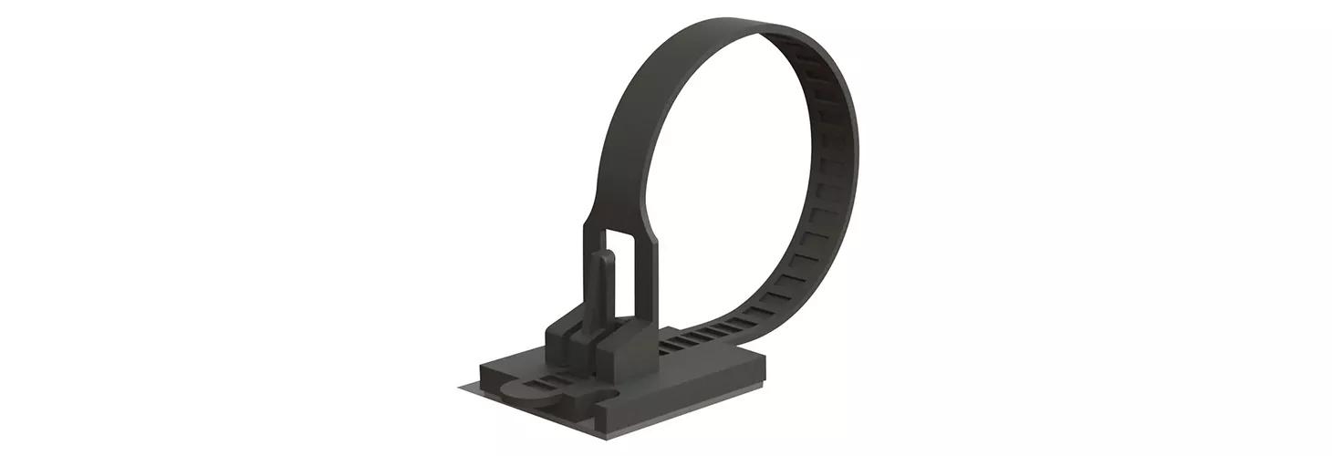 Adhesive cable tie mounts