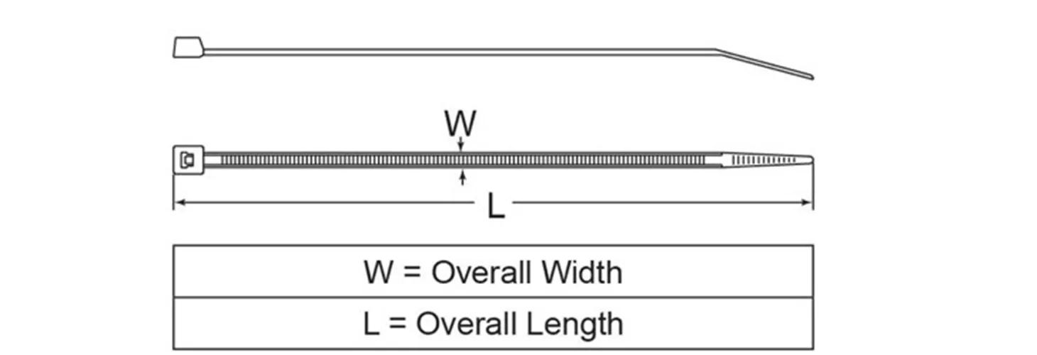 Standard cable ties, heat stabilised