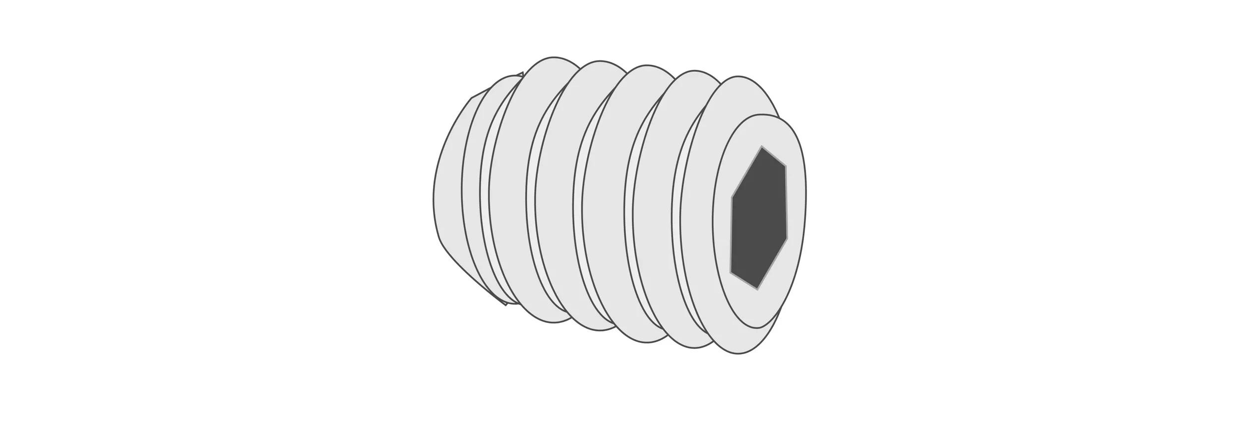 Cup point set screw