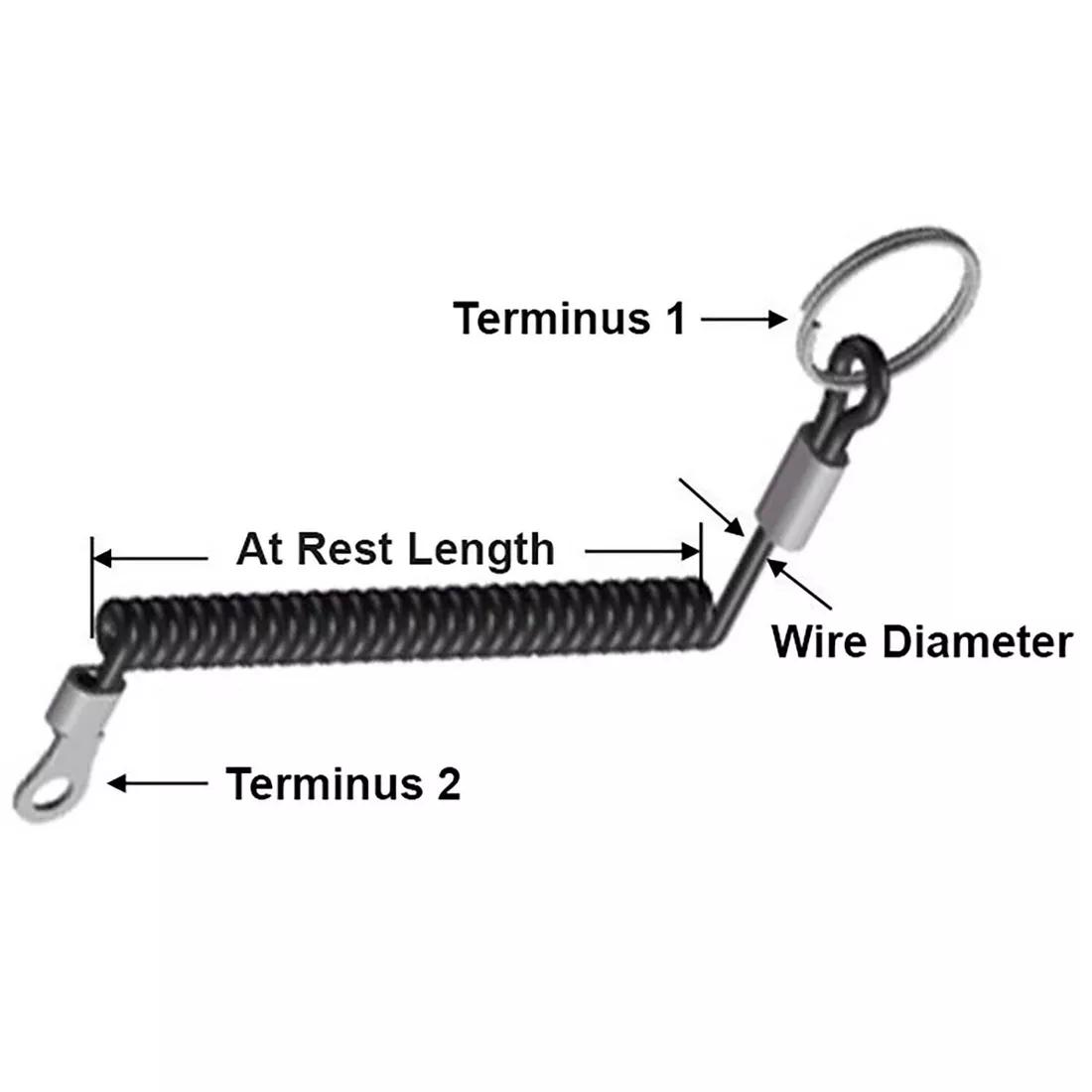 Coiled Lanyard - Line Drawing
