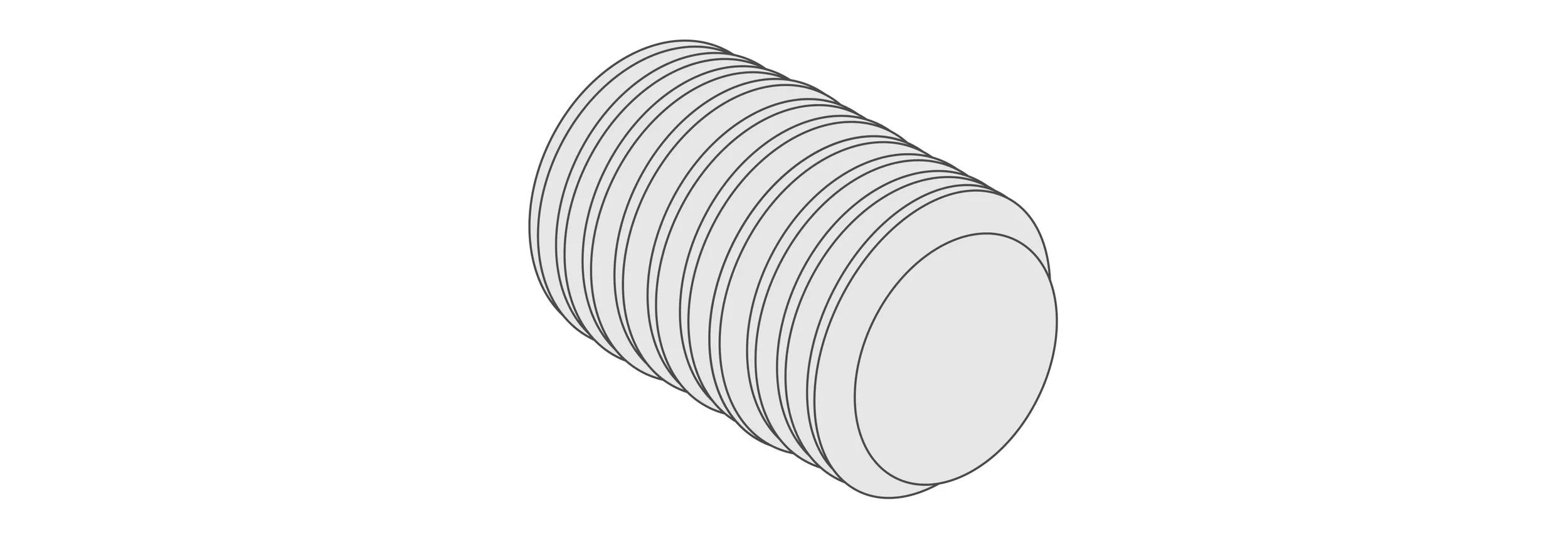 Oval point set screw