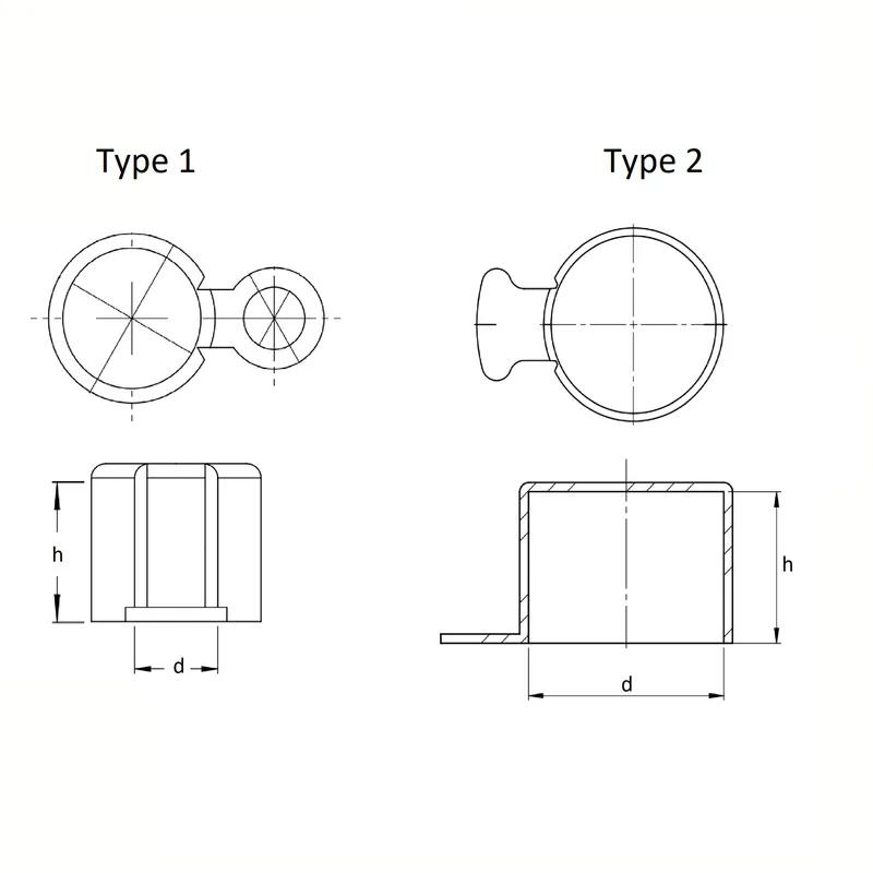 Tear Tab Caps - Line Drawing