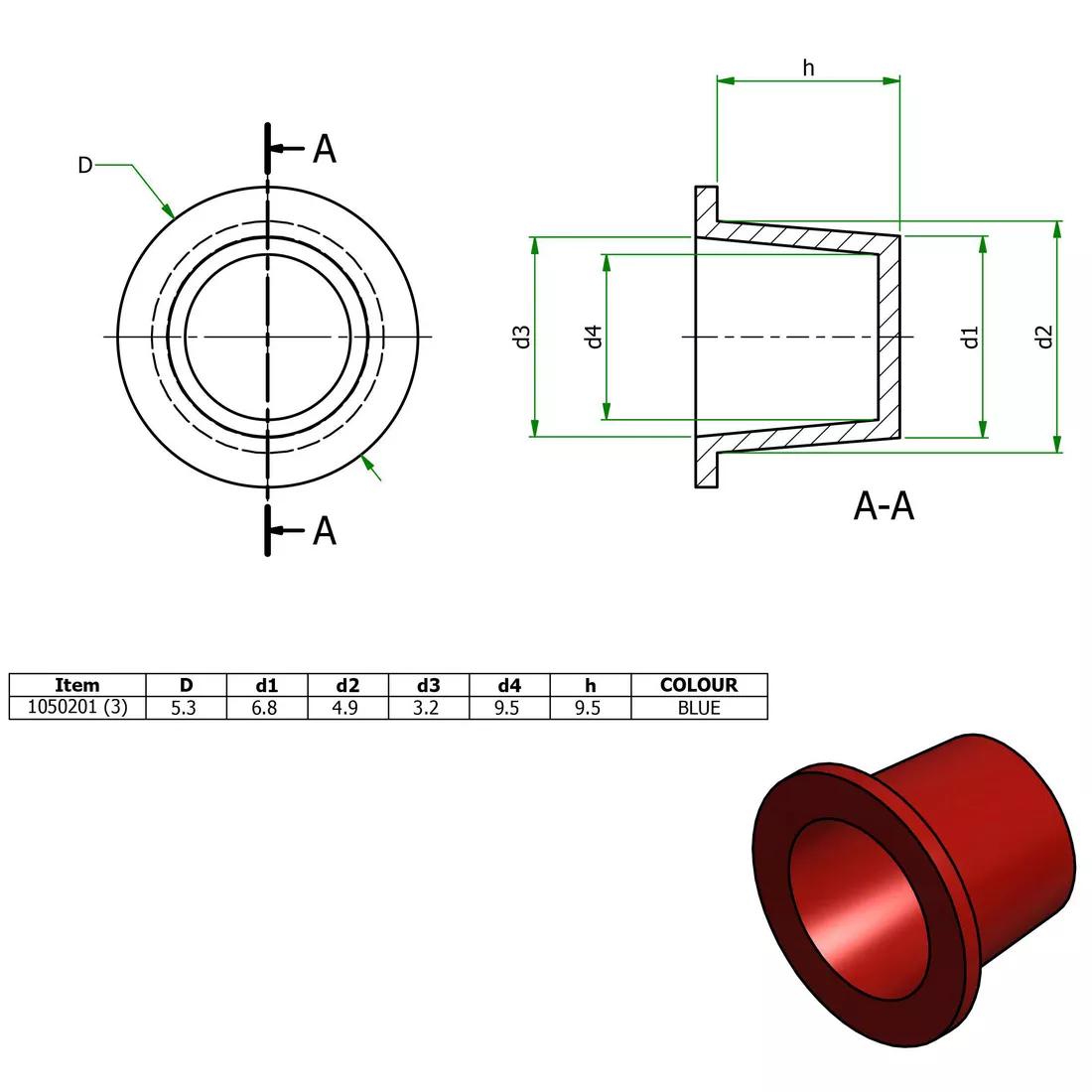 Buy Tapered Cap | 3 | Essentra Components UK