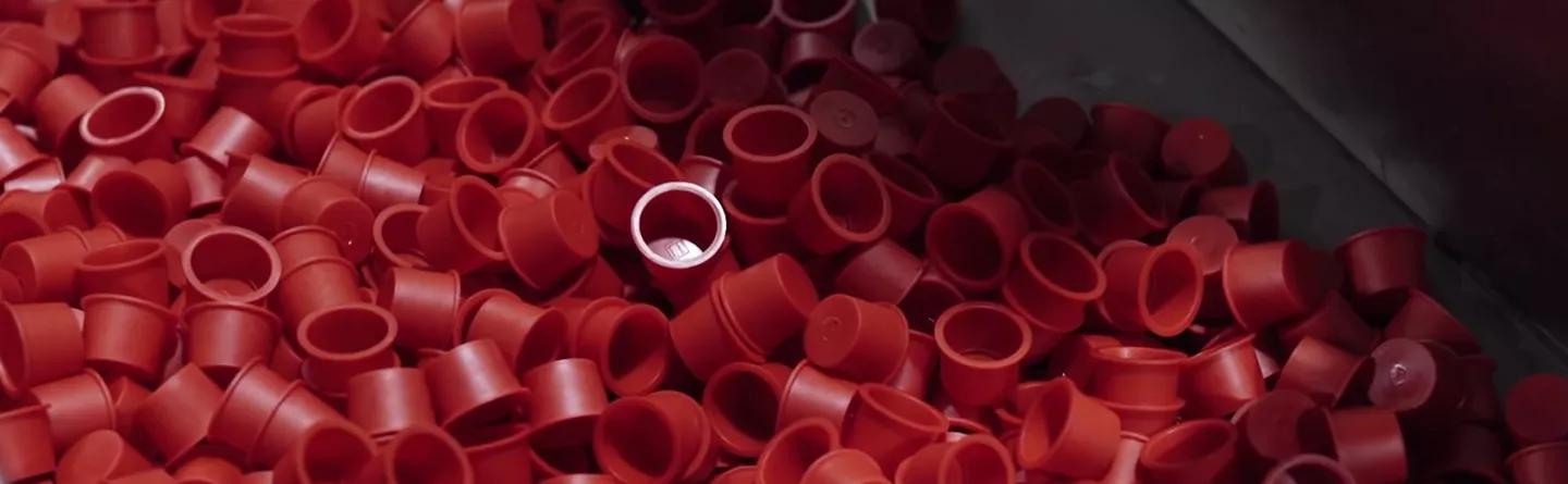 Red plastic plugs