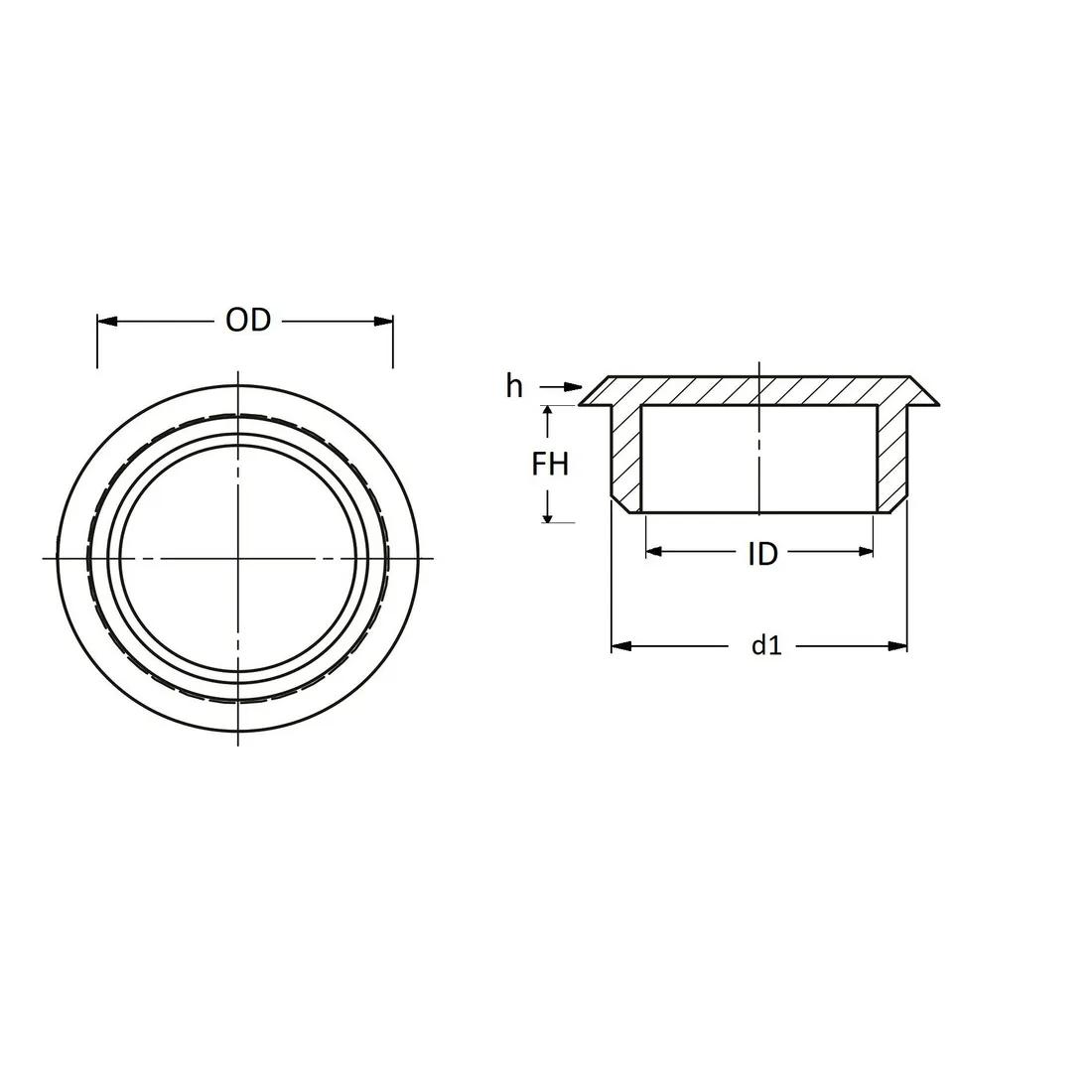 Screw Cap Covers - Line Drawing