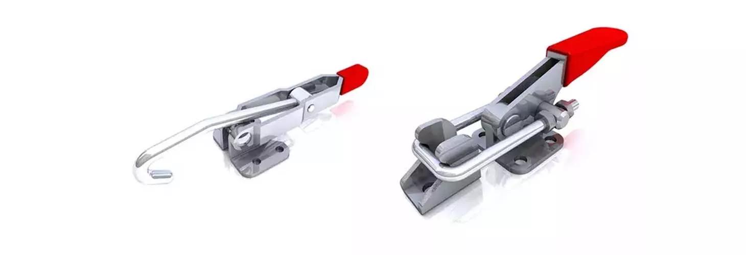 Hook & latch toggle clamps