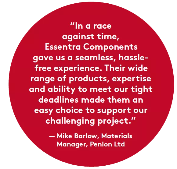 Mike Barlow quote on his experience working with Essentra Components