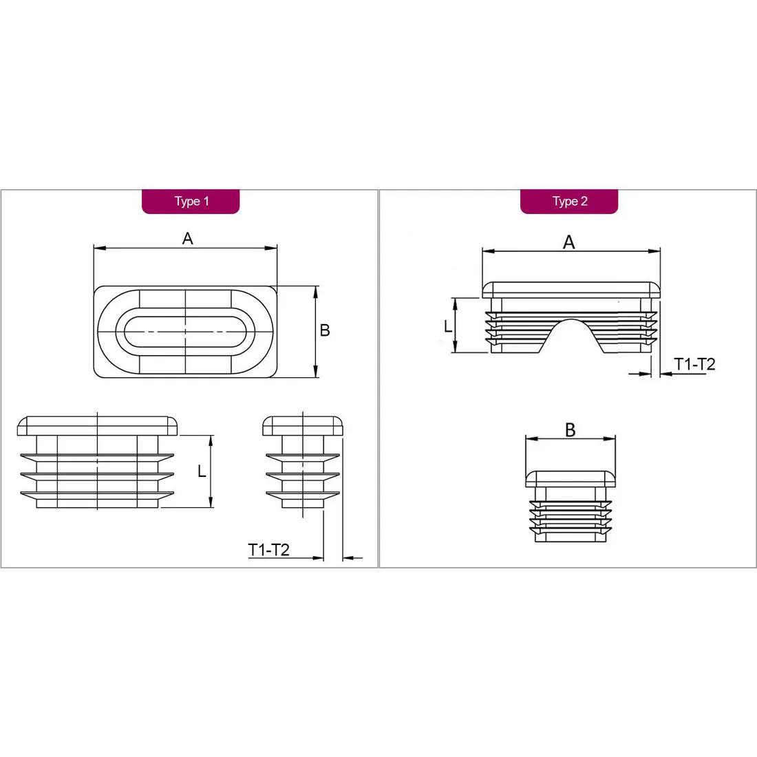 Rectangular Tube Inserts