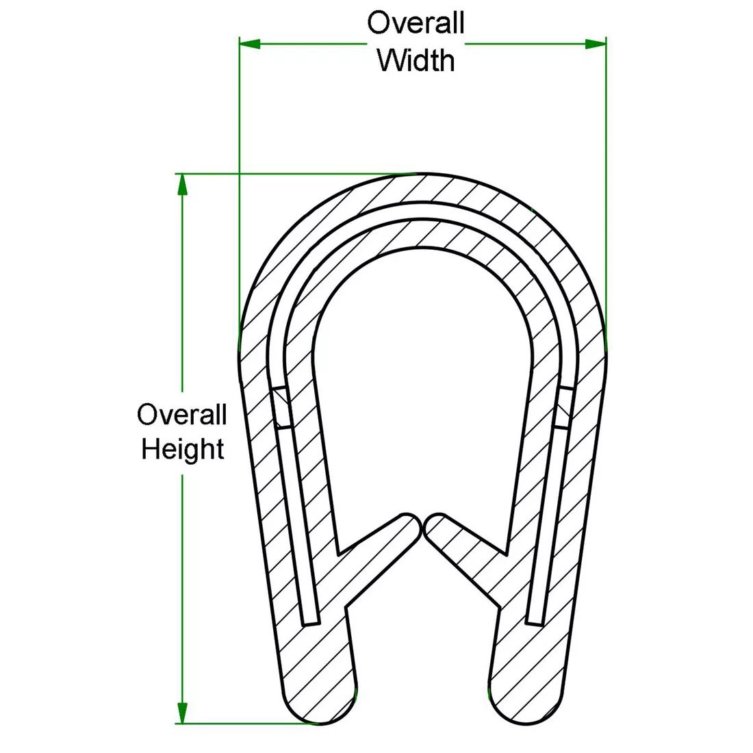 PVC Edge Protector - Line Drawing