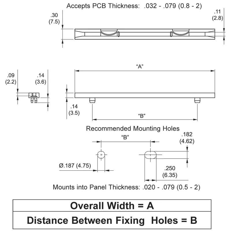 P160021_Horizontal_Card_Guides-Snap_In_Multi_Panel - Line Drawing