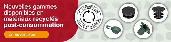 New caps and plugs ranges in post-consumer recycled material