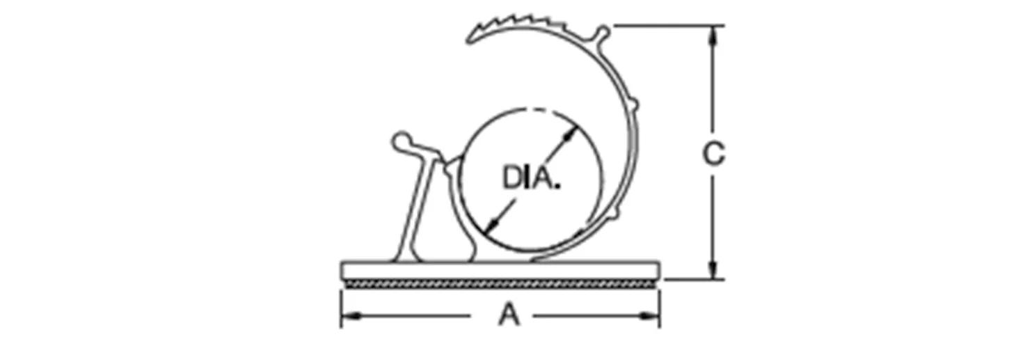 Adjustable adhesive diameter clamp