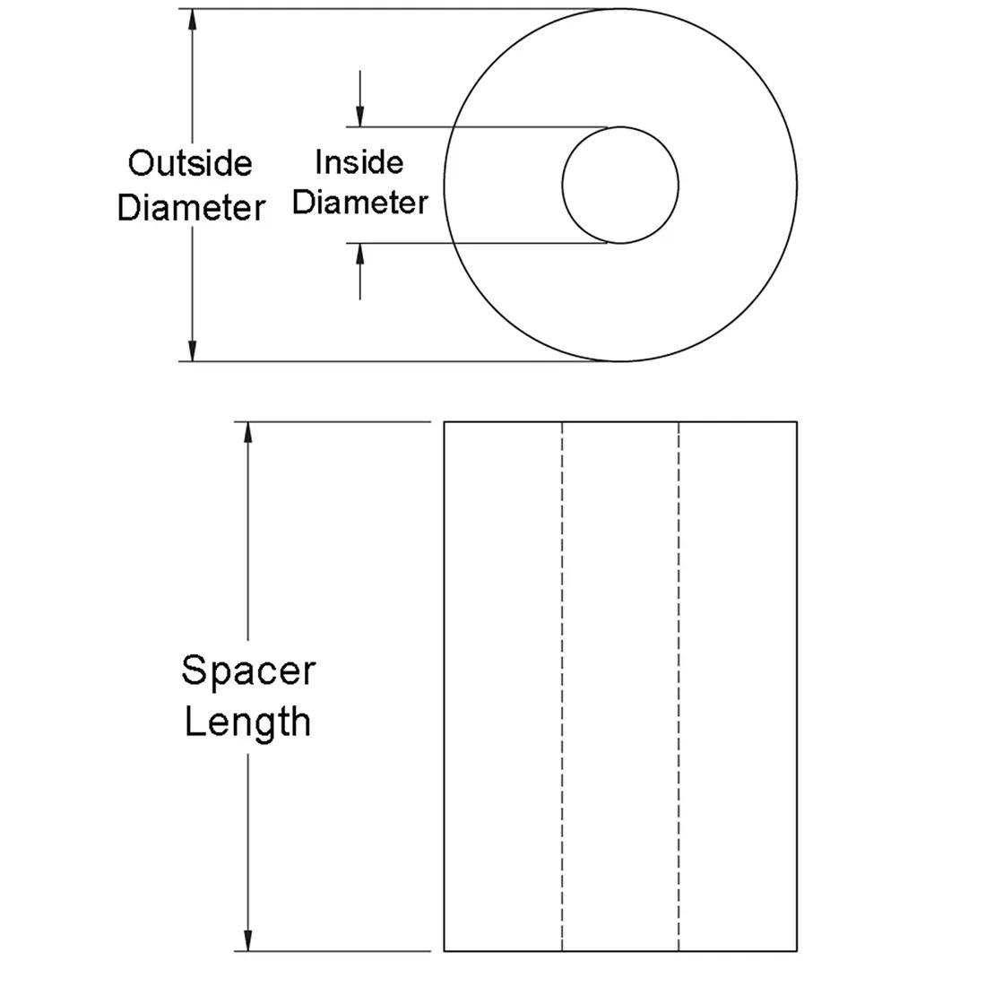 Hex Unthreaded Spacers, Unthreaded Hex Fasteners