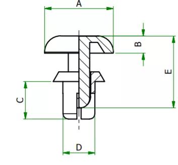 Push-in snap rivets