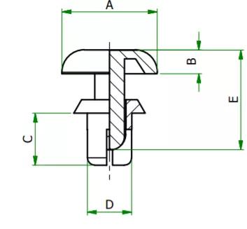 Push-in snap rivets