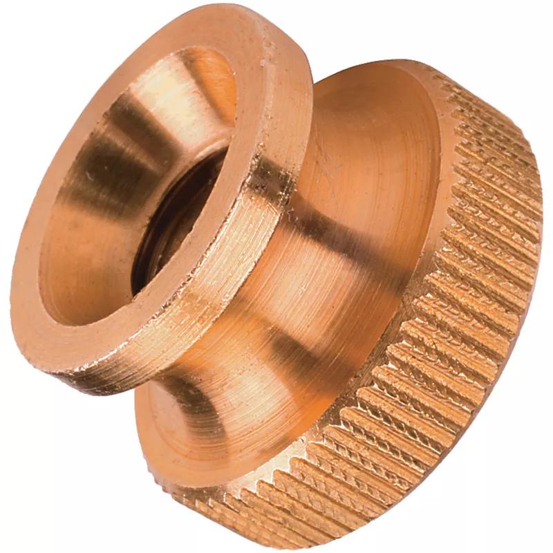 thumbnail image 2 of Solid Brass Knurled Thumb Nuts – 8-32 Thread, Qty 50 – By Fastenere 2 of 2