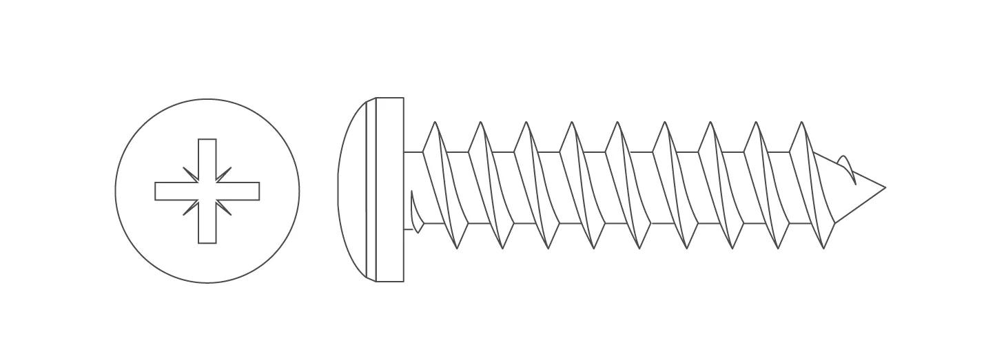 Pozi slot pan head screw