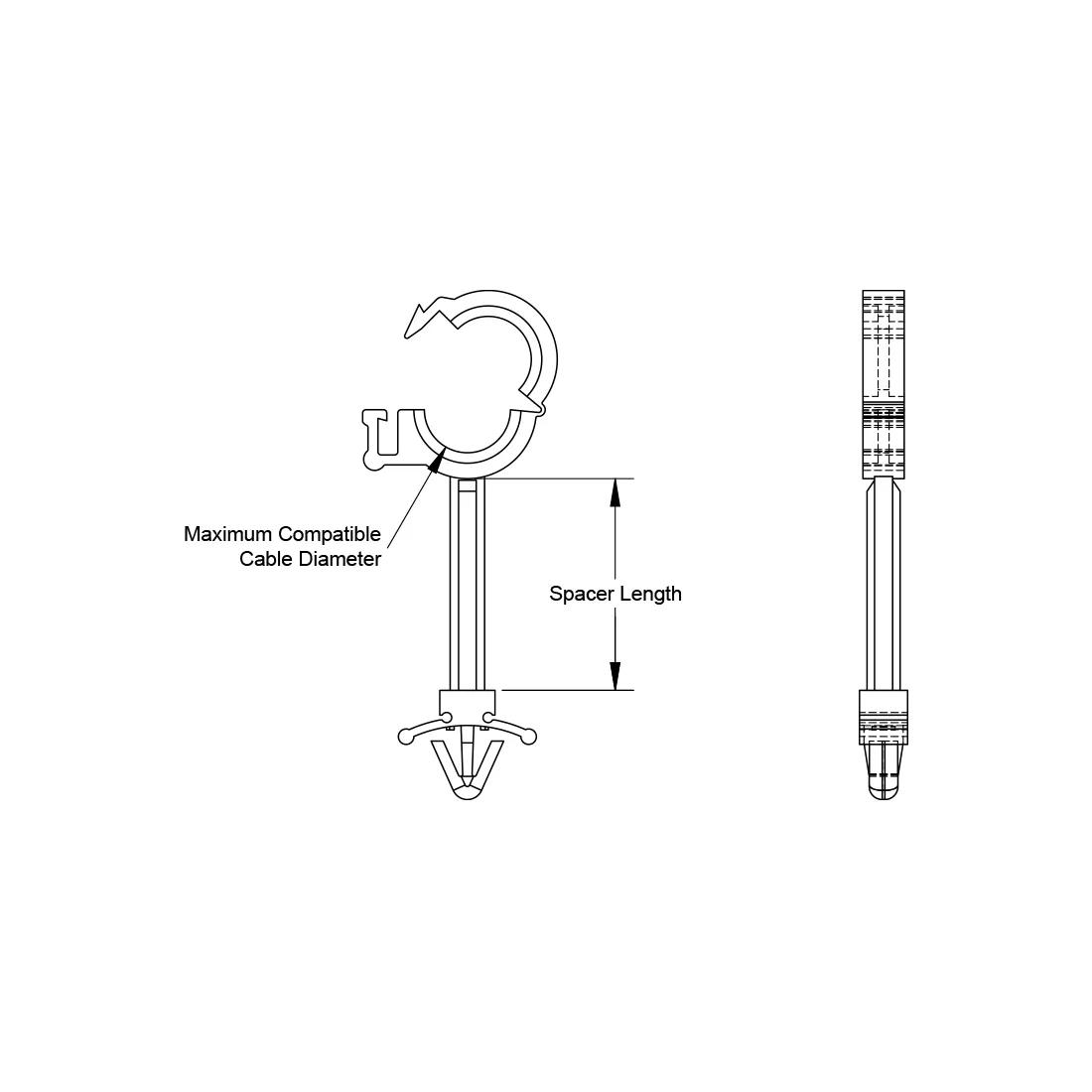 Buy Cable Clamps Standoff, SideEntry Essentra Components US