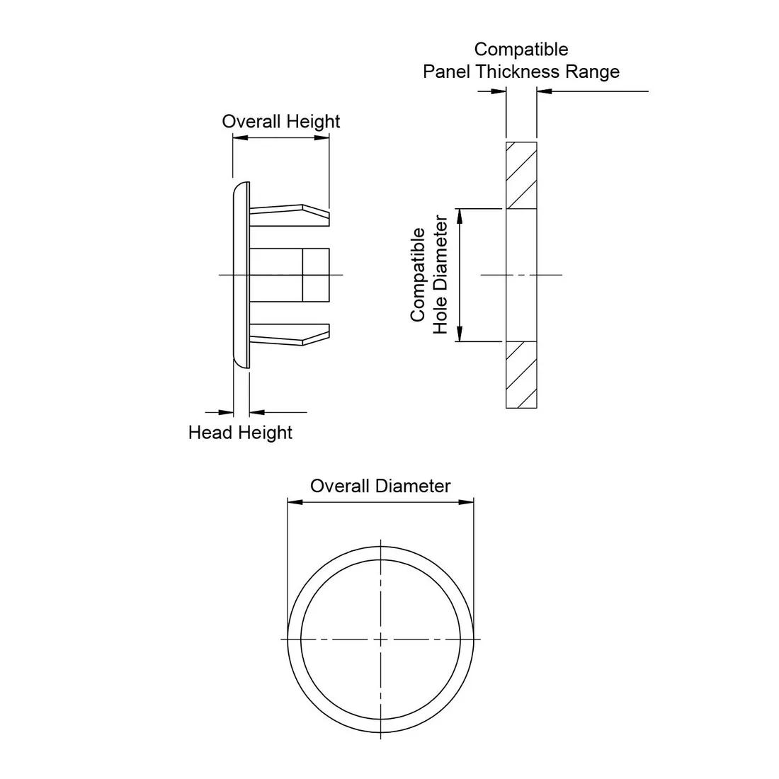 Sheet Metal Plugs - Line Drawing