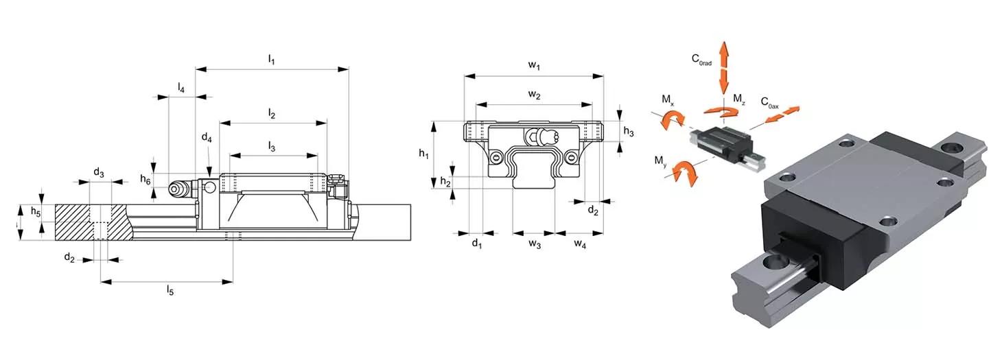 Ball bearing carriage