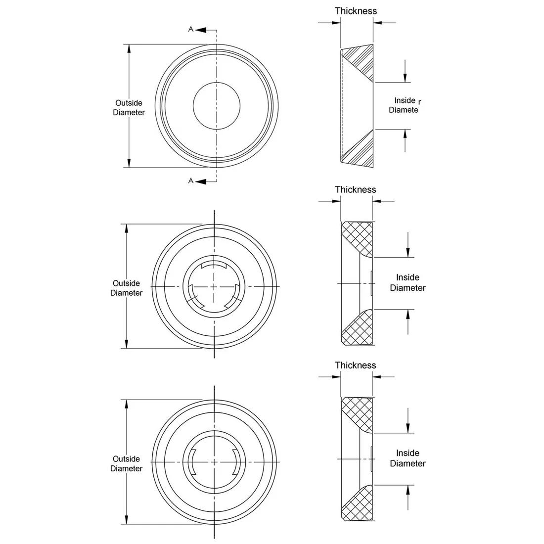 Arandela De Goma, Doble, Para 6037 - Parts Piano