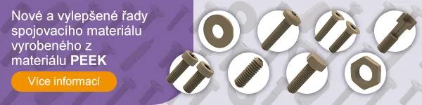 Nové a vylepšené řady spojovacího materiálu vyrobeného z materiálu PEEK