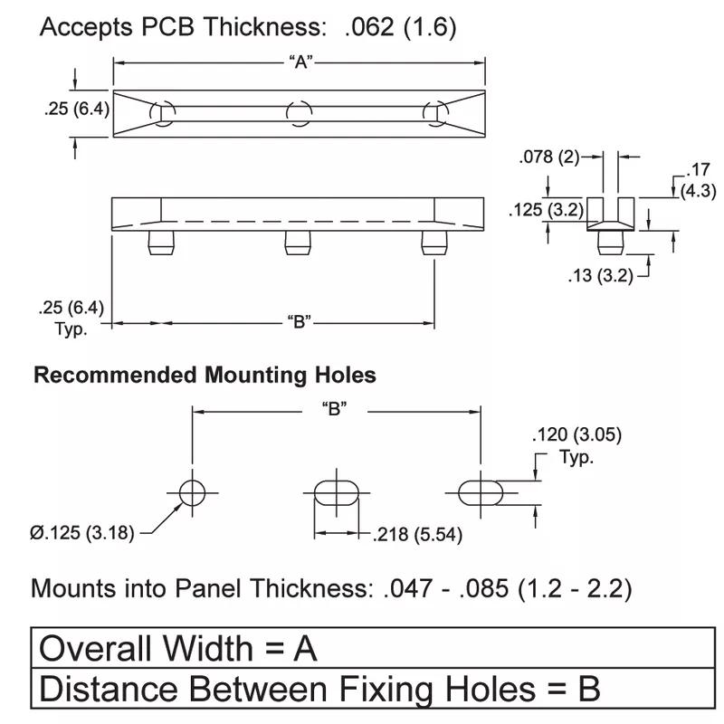 P160016_Horizontal_Card_Guides_Snap_In_Narrow - Line Drawing