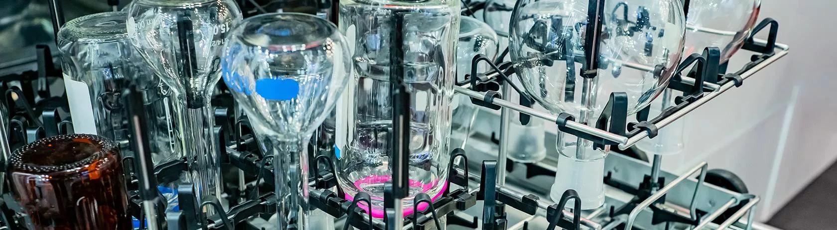 Sterilising bottles in laboratory